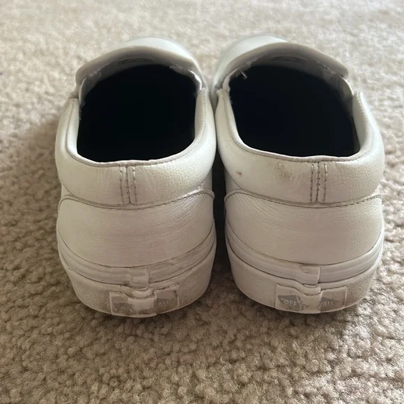 White leather Slip-on Vans - Picture 3 of 3